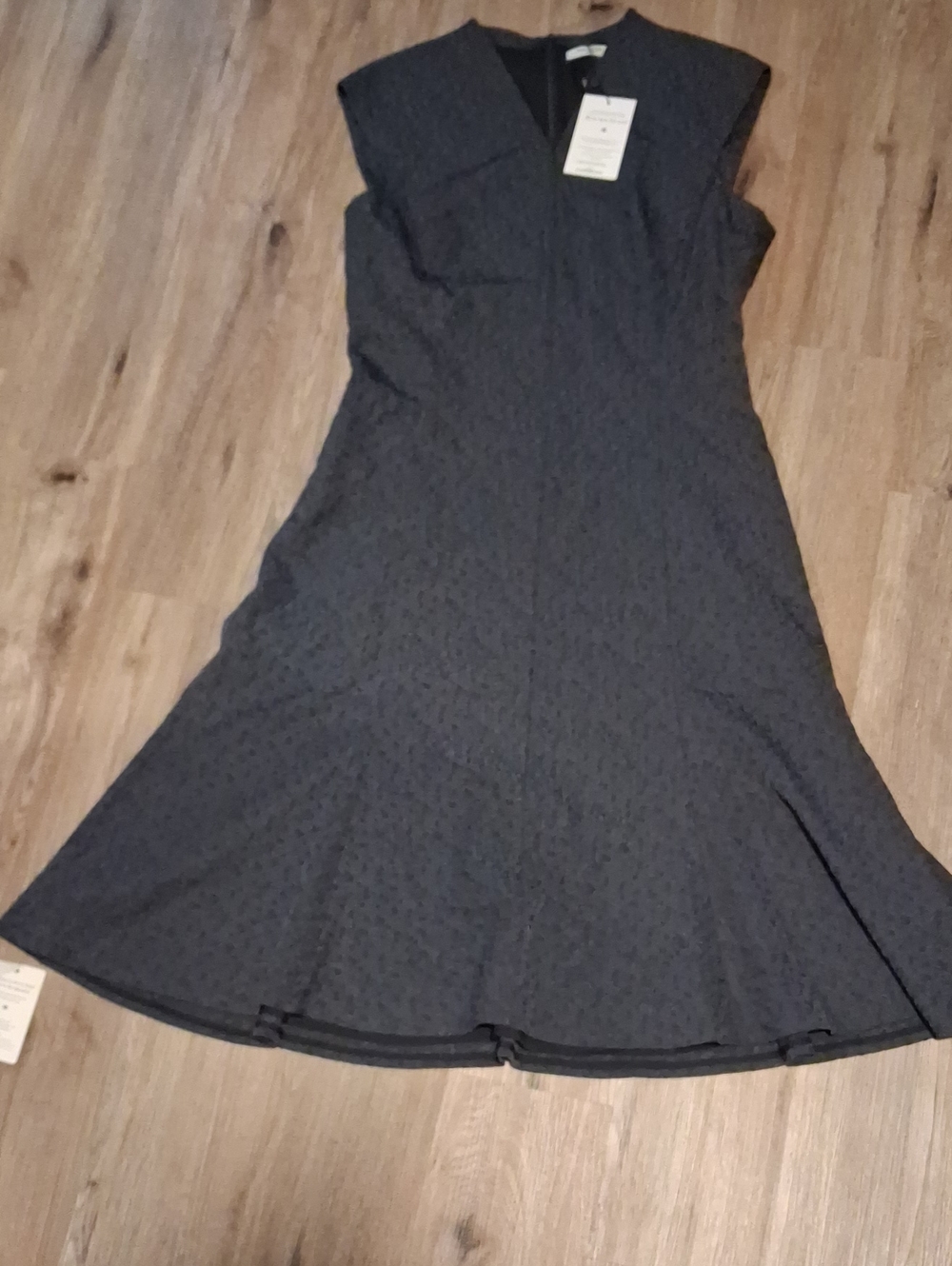 12 MM.LaFleur Dark Gray Midi A-Line Dress